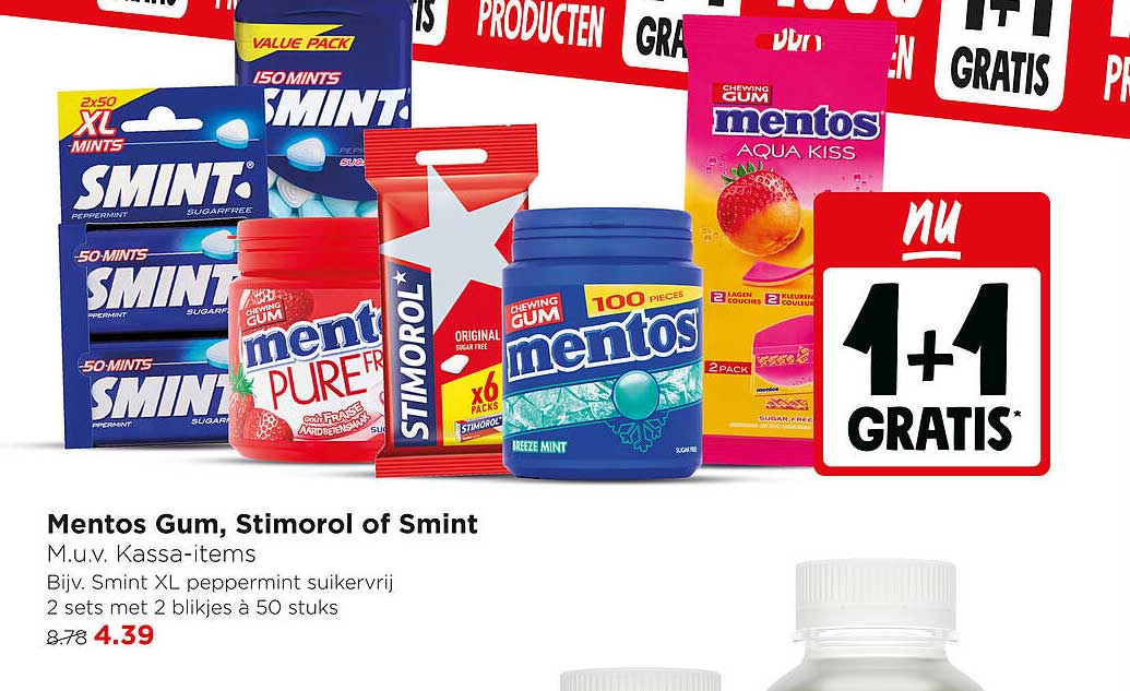 Mentos Gum, Stimorol of Smint 1+1 GRATIS