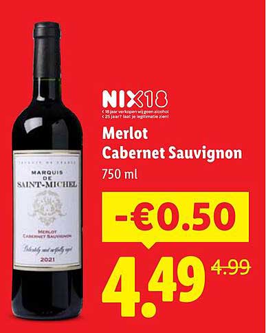 Merlot Cabernet Sauvignon 750 ml NIX18