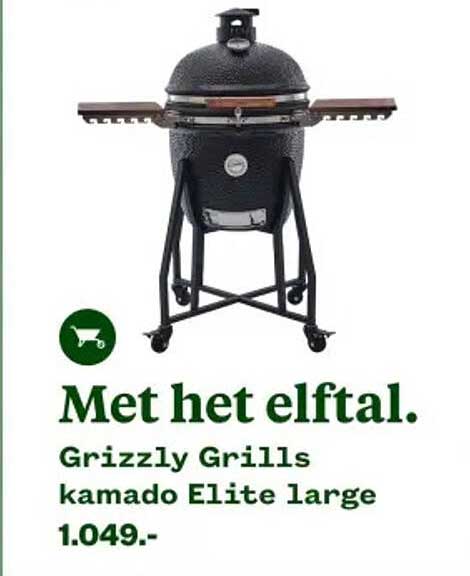 Met het elftal. Grizzly Grills kamado Elite large