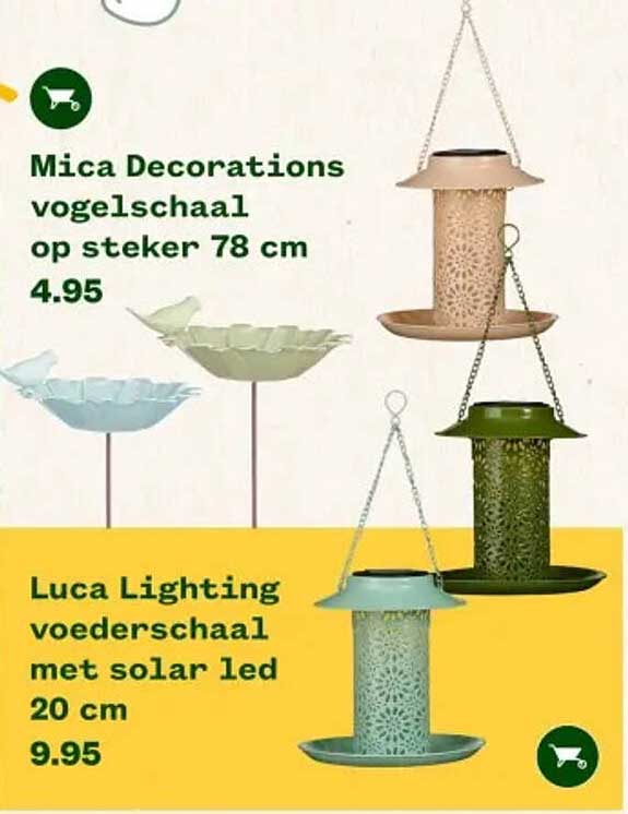 Mica Decorations vogelschaaI op steker 78 cm