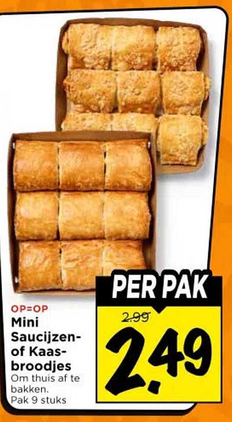Mini Saucijzen- of Kaasbroodjes