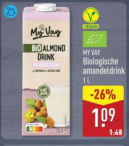 MY VAY Biologische amandeldrink 1 l -26%