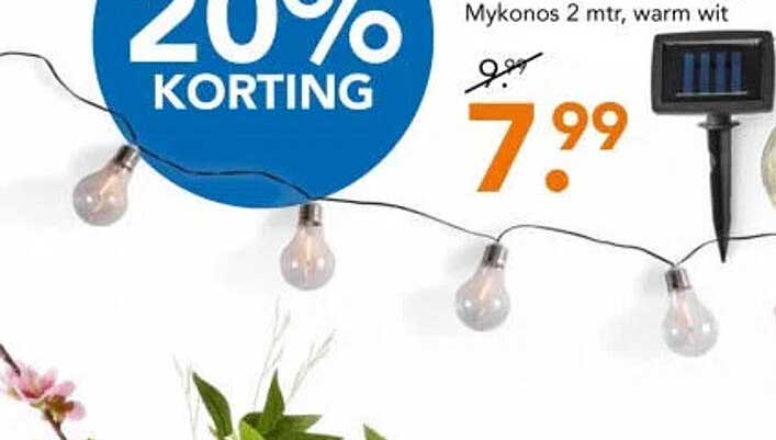 Mykonos 2 mtr, warm wit 20% KORTING