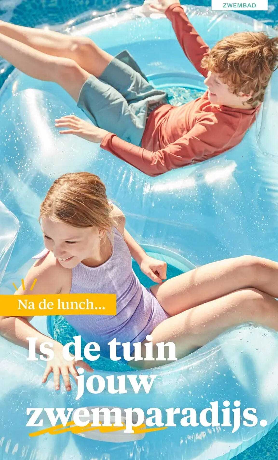 Na de lunch... Is de tuin jouw zwemparadijs.