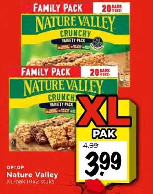 Nature Valley XL-pak 10x2 stuks