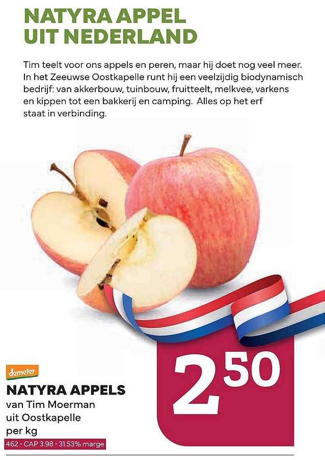 NATYRA APPELS van Tim Moerman uit Oostkapelle per kg