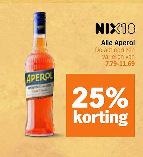 NIX18 Alle Aperol 25% korting