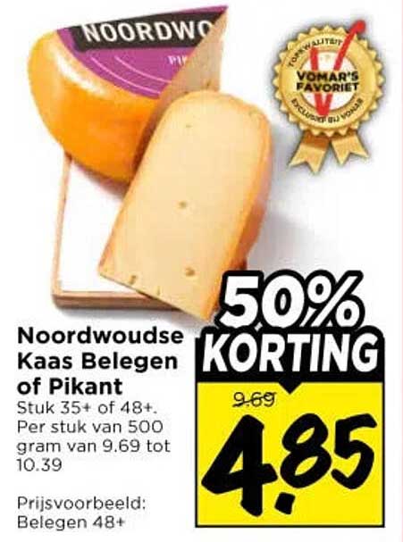 Noordwoudse Kaas Belegen of Pikant 50% KORTING