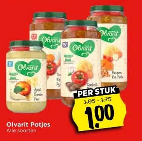 Olvarit Potjes Alle soorten PER STUK