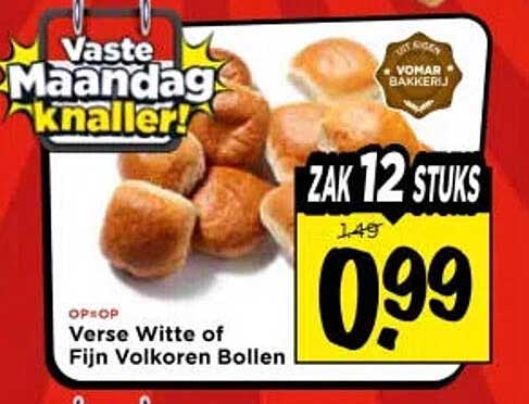 OP=OP Verse Witte of Fijn Volkoren Bollen