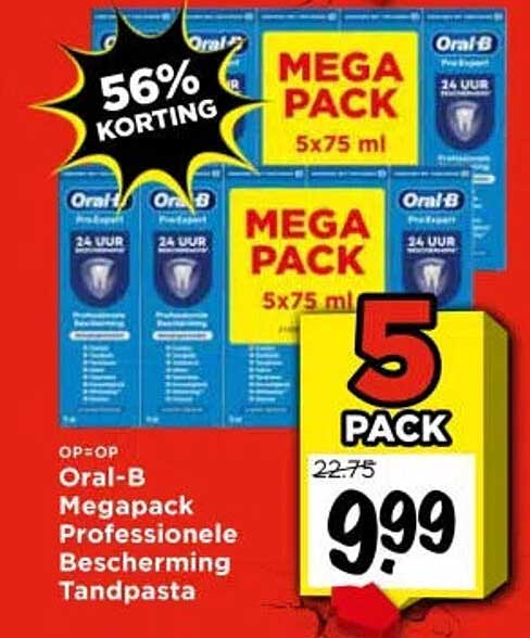 Oral-B Megapack Professionele Bescherming Tandpasta 56% KORTING