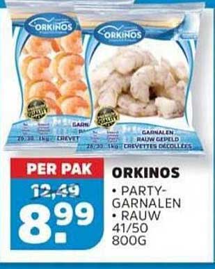 Orkinos garnalen rauw 41/50 800g