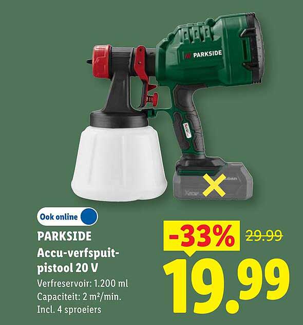 PARKSIDE Accu-verfspuitpistool 20 V