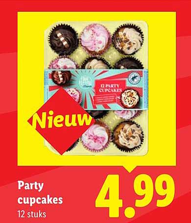 Party cupcakes 12 stuks Nieuw
