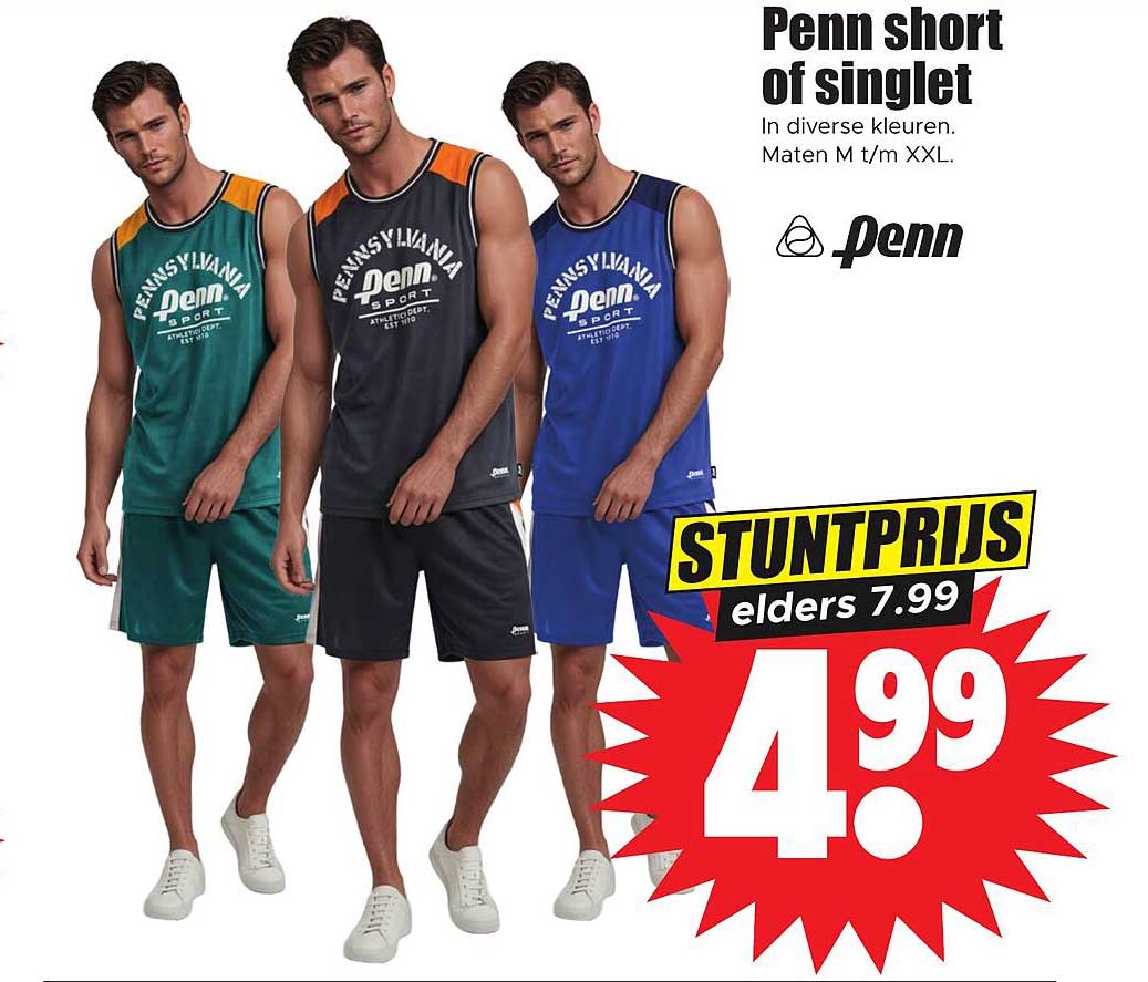 Penn short of singlet