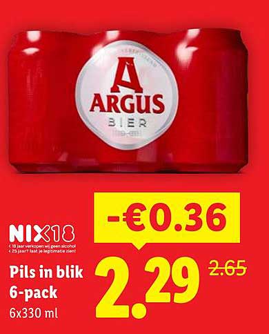 Pils in blik 6-pack 6x330 ml