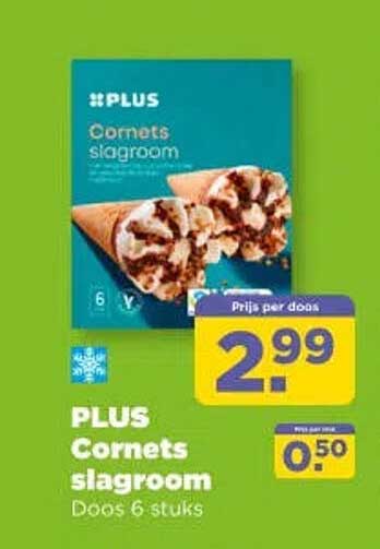 PLUS Cornets slagroom