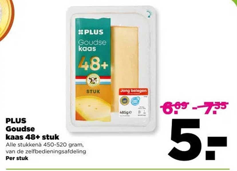 PLUS Goudse kaas 48+ stuk
