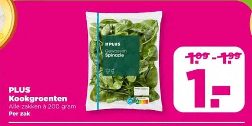 PLUS Kookgroenten Alle zakken à 200 gram Per zak