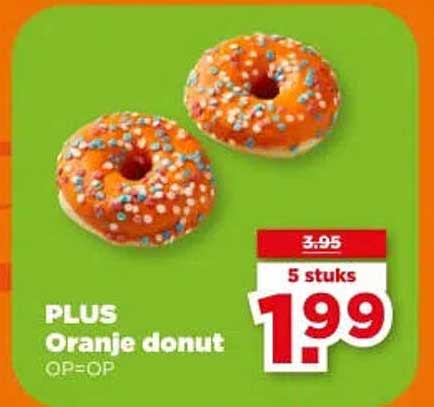 PLUS Oranje donut OP=OP