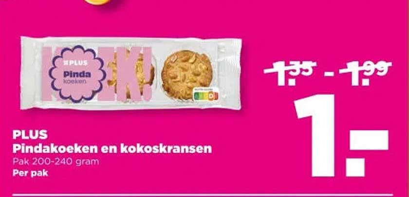 PLUS Pindakoeken en kokoskransen