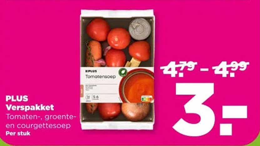 PLUS Verspakket Tomaten-, groente- en courgettesoep