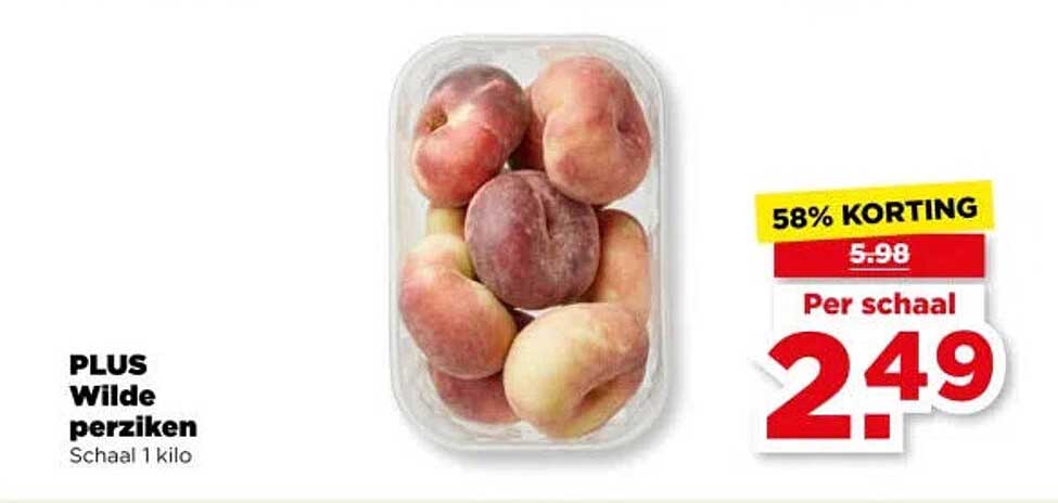 PLUS Wilde perziken Schaall 1 kilo