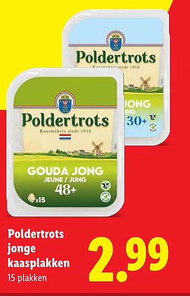 Poldertrots jonge kaasplakken 15 plakken