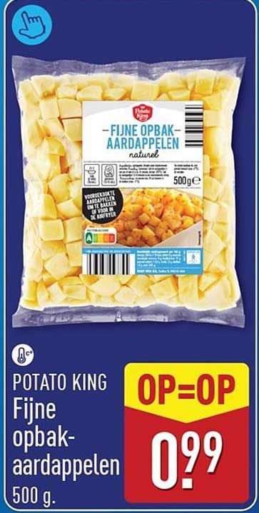 Potato King Fijne opbak-aardappelen 500 g OP=OP