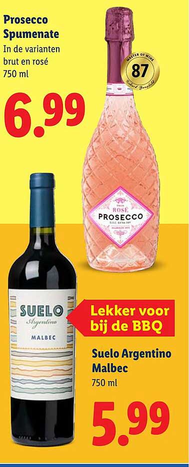 Prosecco Spumante In de varianten brut en rosé 750 ml