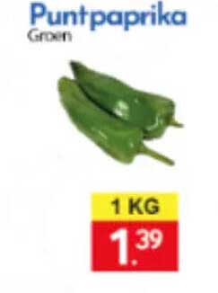 Puntpaprika Groen