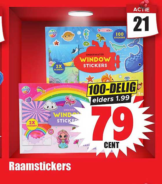 Raamstickers 100-delig elders 1.99