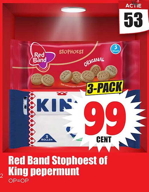 Red Band Stophoest of King pepermunt OP=OP 3-PACK