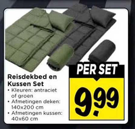 Reisdeken en Kussen Set PER SET