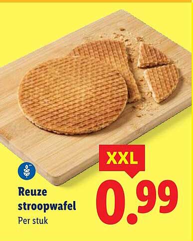 Reuze stroopwafel Per stuk XXL