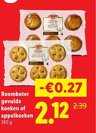 Roomboter gevulde koeken of appelkoeken 360 g