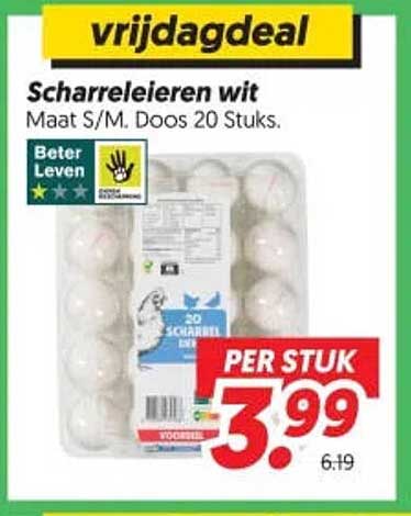 Scharreleieren wit