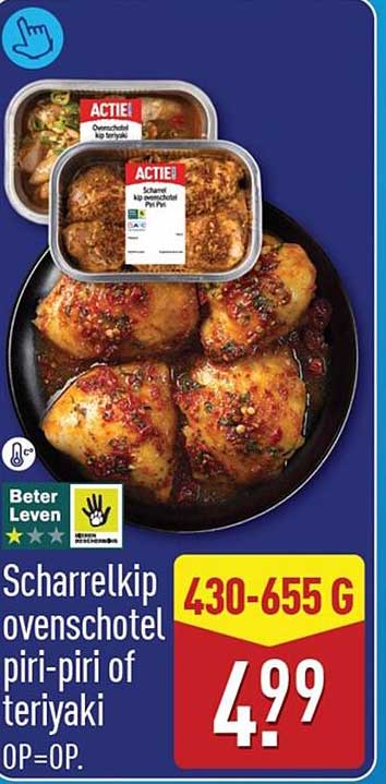Scharrelkip ovenschotel piri-piri of teriyaki