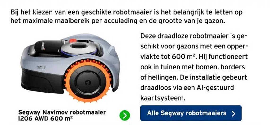 Segway Navimow robotmaaier i206 AWD 600 m²