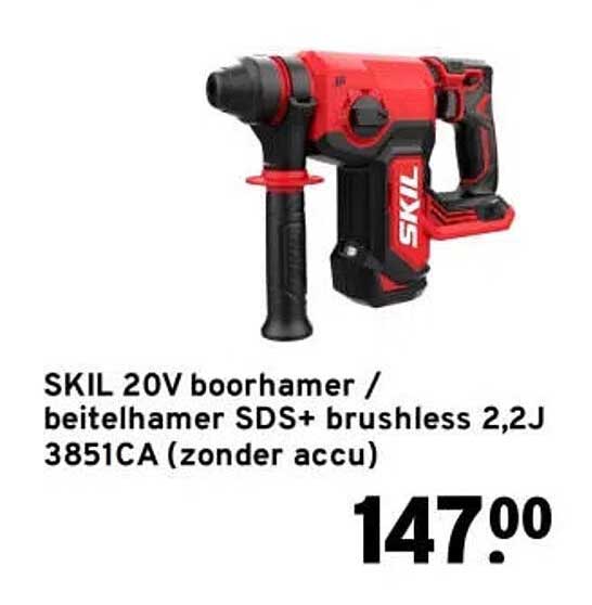 SKIL 20V boorhamer / beitelhamer SDS+ brushless 2,2J 3851CA (zonder accu)