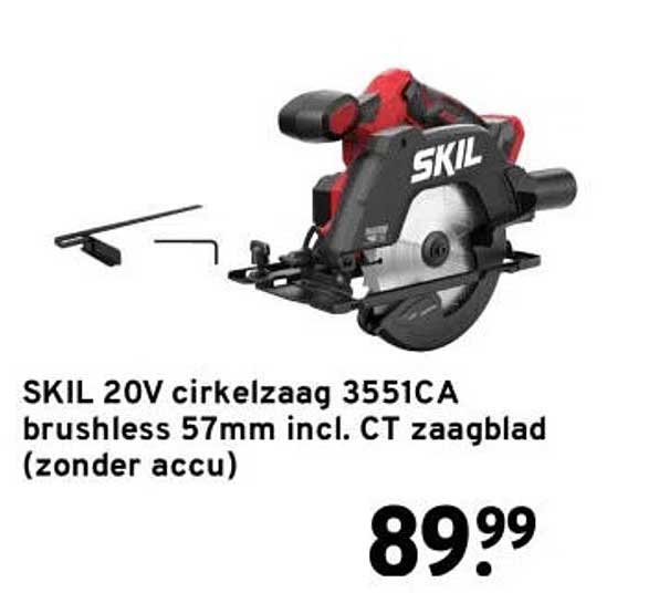 SKIL 20V cirkelzaag 3551CA brushless 57mm incl. CT zaagblad (zonder accu)