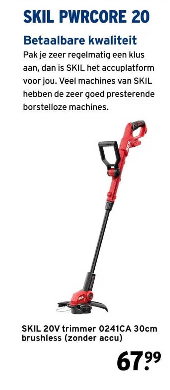 SKIL 20V trimmer 0241CA 30cm brushless (zonder accu)