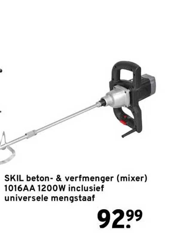 SKIL beton- & verfmenger (mixer) 1016AA 1200W inclusief universele mengstaaf