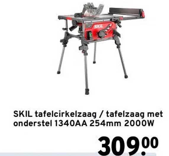 SKIL tafelcirkelzaag / tafelzaag met onderstel 1340AA 254mm 2000W