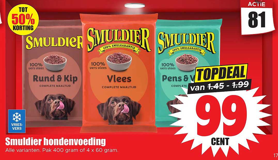 Smuldier hondenvoeding
