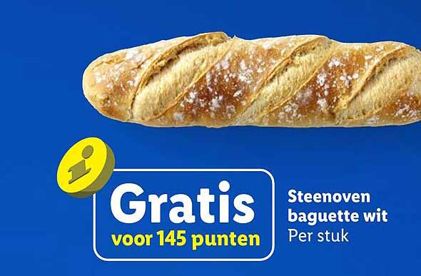 Steenoven baguette wit Gratis voor 145 punten