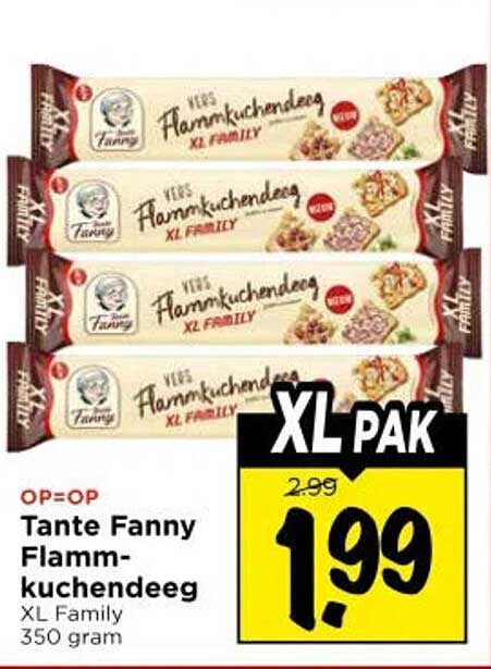 Tante Fanny Flammkuchendeeg XL Family 350 gram XL PAK