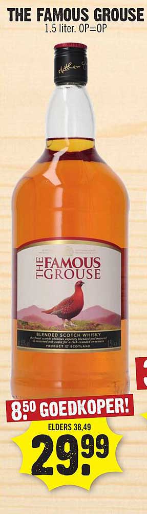 THE FAMOUS GROUSE 1.5 liter. OP=OP