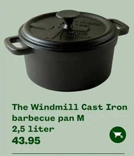 The Windmill Cast Iron barbecue pan M 2,5 liter