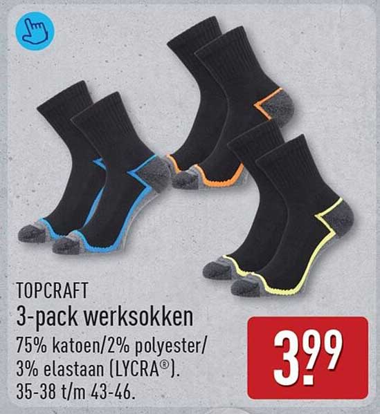 TOPCRAFT 3-pack werksokken
